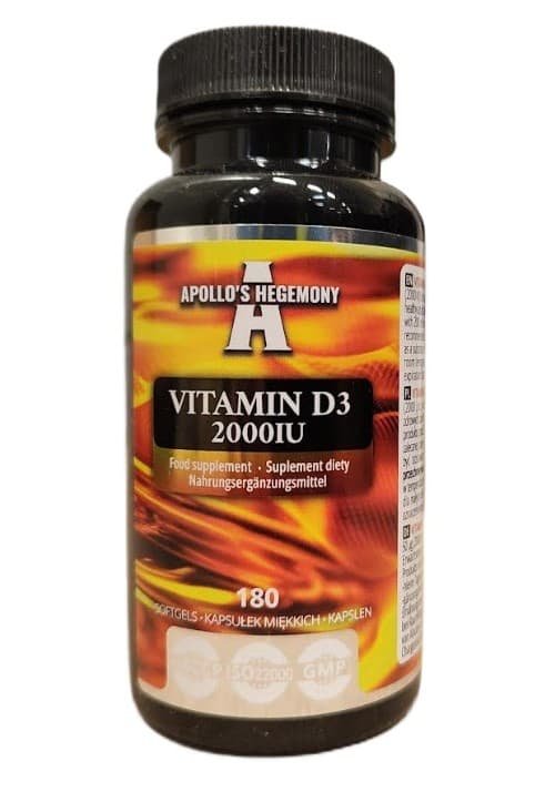 Apollo'S Hegemony - Vitamin D3 2000IU - 180 Sgels