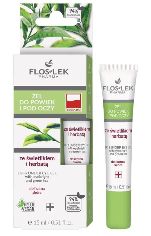 Flos-Lek - Lid & Under Eye Gel with Eyebright and Green Tea – Flos-Lek förpackning