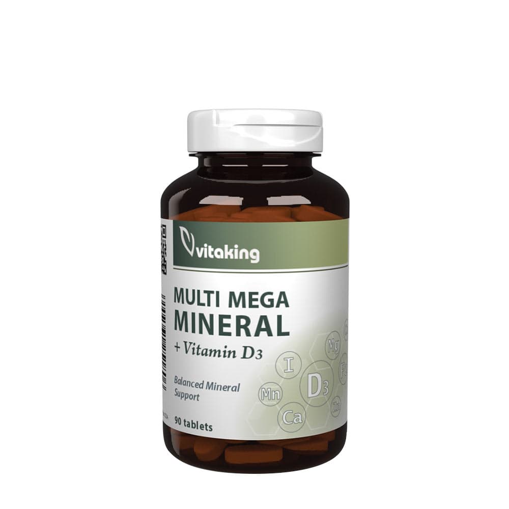 Vitaking - Multi Mega Mineral + Vitamin D3 - 90 Tabs – Vitaking förpackning