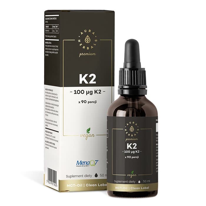 Aura Herbals - K2 Premium - 50 ml – Aura Herbals förpackning