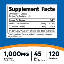 Nutricost - Vitamin C With Zinc - 240 Caps