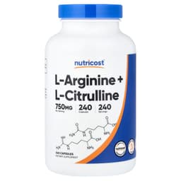 Nutricost - L-Arginine + L-Citrulline - 240 Caps