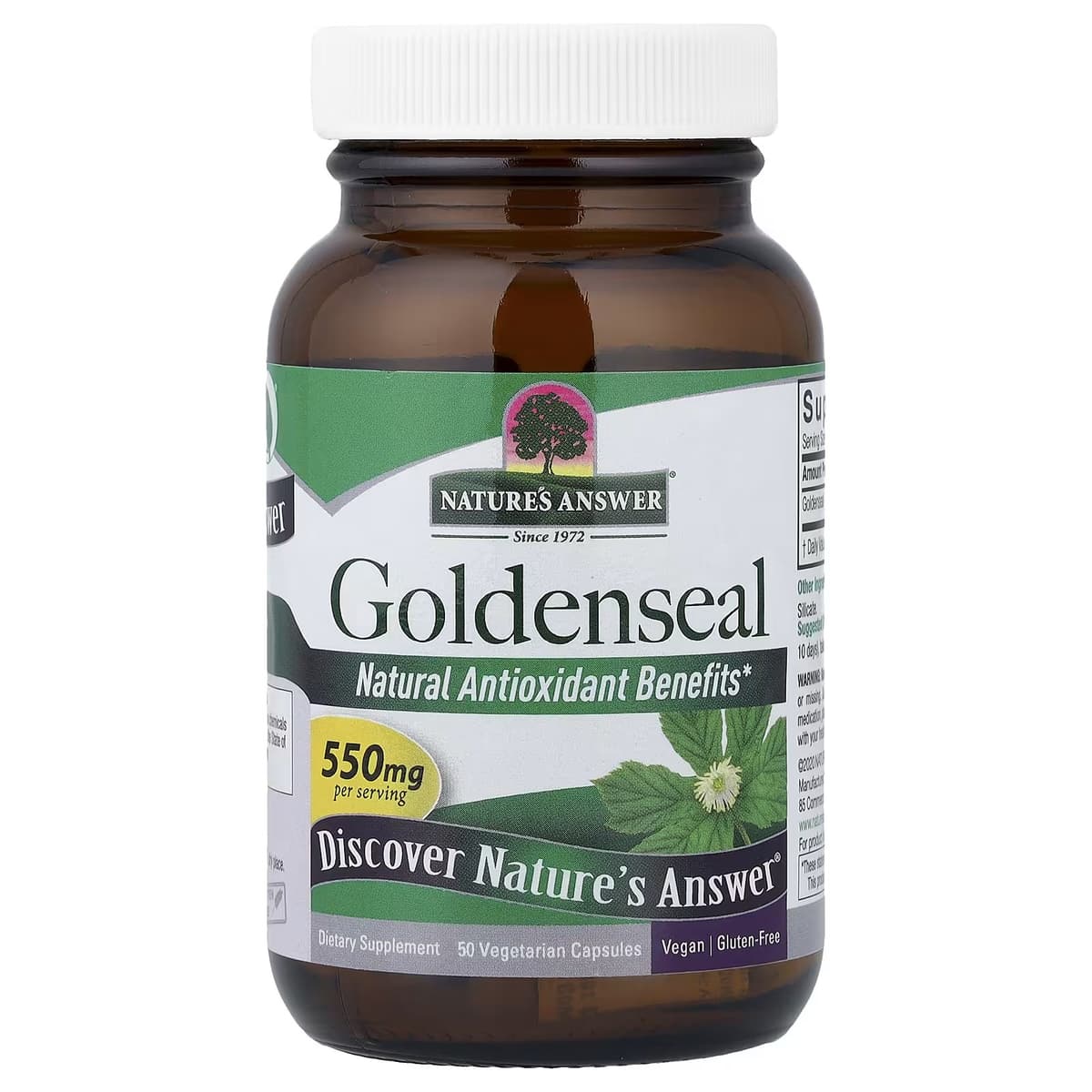 Nature's Answer - Goldenseal Full Spectrum Herb - 50 Vcaps