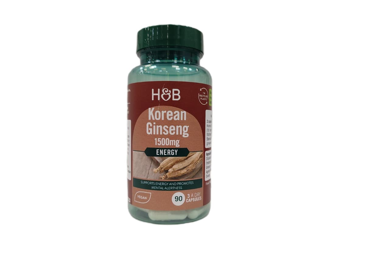 Holland & Barrett - Korean Ginseng, 1500mg - 90 Vcaps