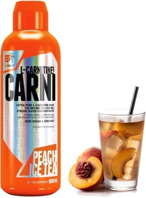 Extrifit Carni 120000 mg Nestemäinen Ice Tea Persikka 1000 ml – Extrifit pakkaus