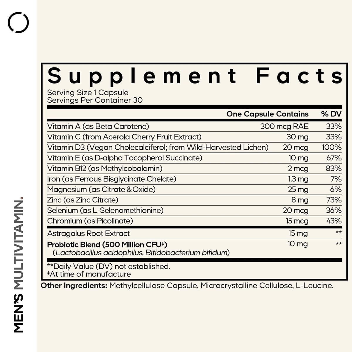 Codeage - Men's Multivitamin - 30 Vegetable Capsules
