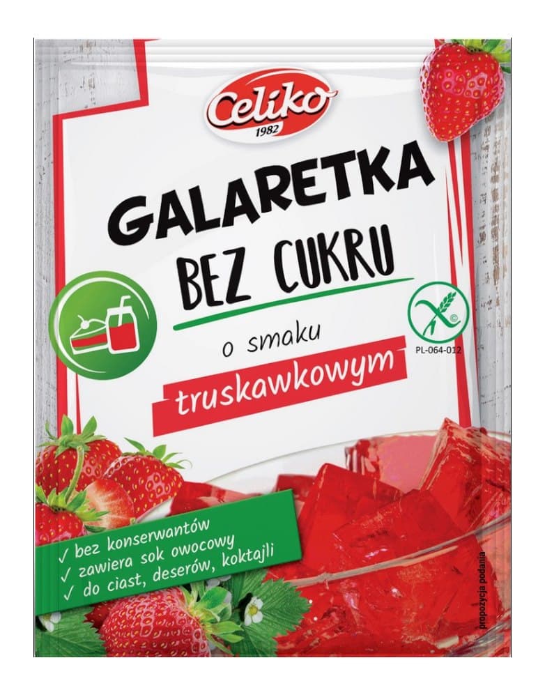 Celiko - Gummy Strawberry Sugar-Free Gluten-Free 14g – Celiko förpackning