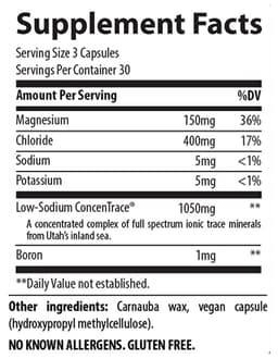 Trace Minerals Concentrace Trace Mineral Caps - 90 Caps