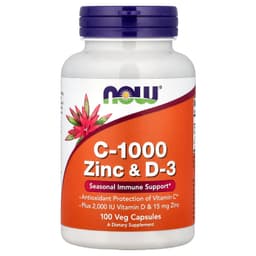 NOW Foods - C-1000 Zinc & D-3 - 100 Vcaps