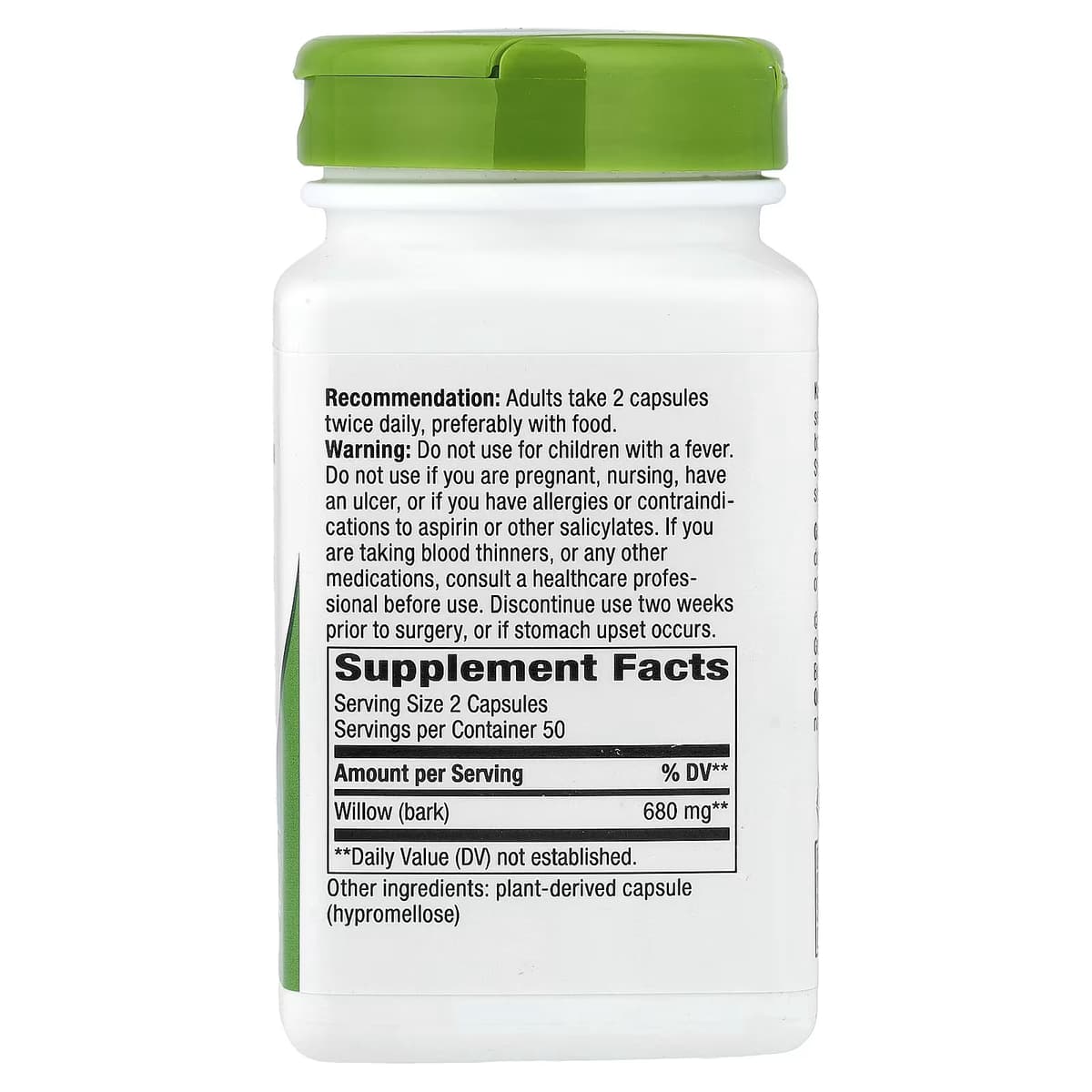 Nature'S Way - Willow Bark - 100 Vcaps