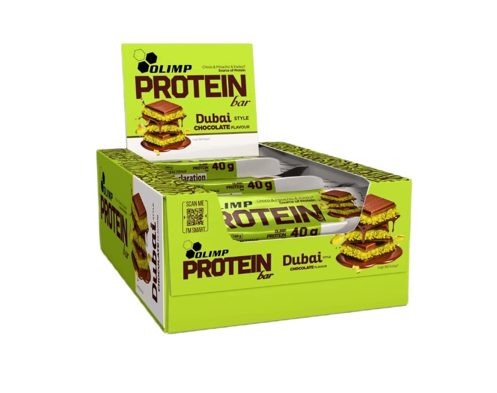 Olimp Labs - Protein Bar, Dubai Style Chocolate - 25 x 40g – Olimp Labs förpackning