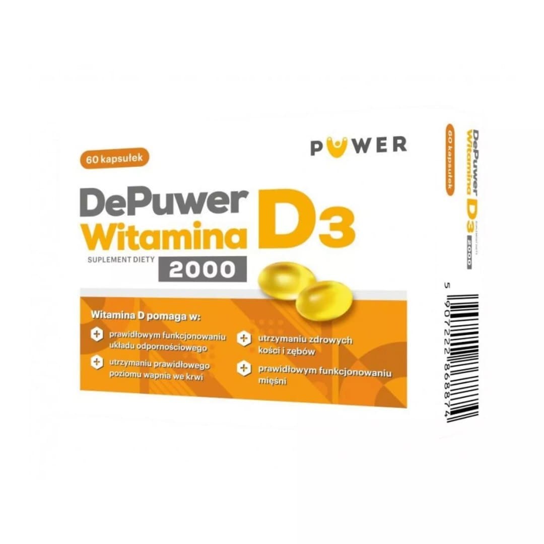 DePuwer - Vitamin D3 - 60 Caps – DePuwer förpackning