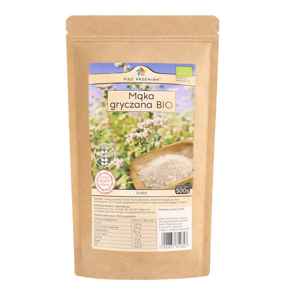 Pięć Przemian - White Buckwheat Flour Organic – Pięć Przemian förpackning