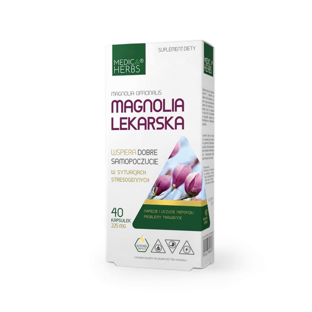 Medica Herbs - Magnolia Officinalis - 40 Caps – Medica Herbs förpackning