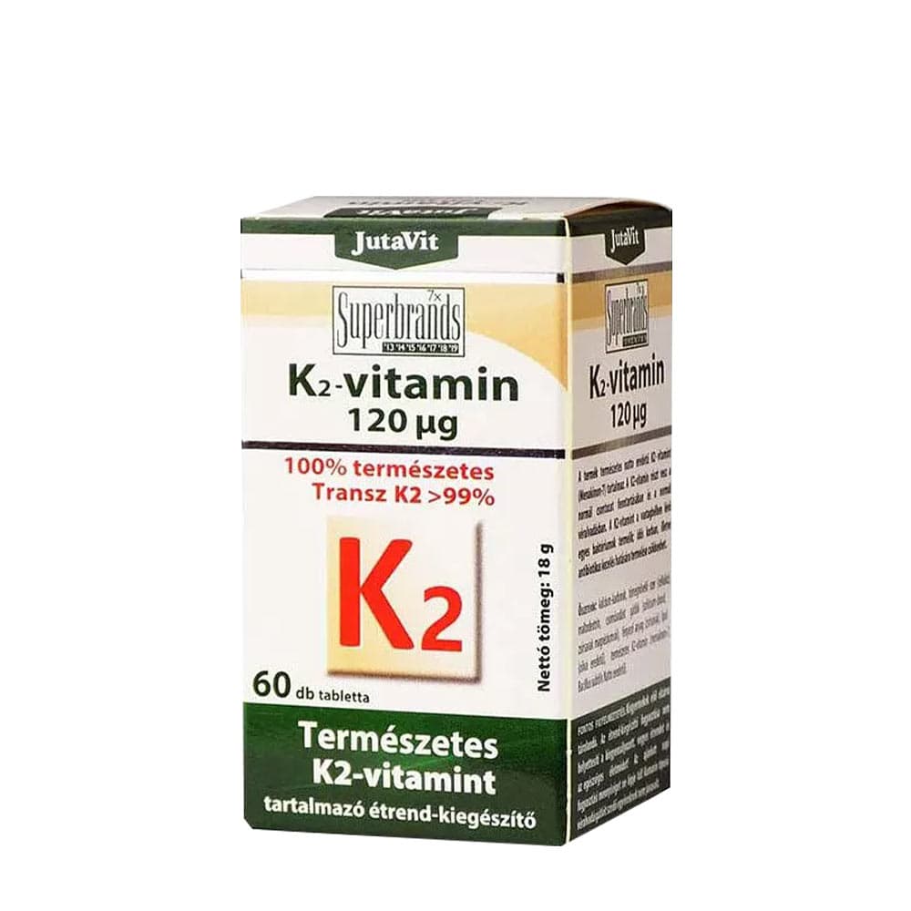 Jutavit - Vitamin K2 - 120mcg - 60 Tabs – Jutavit förpackning