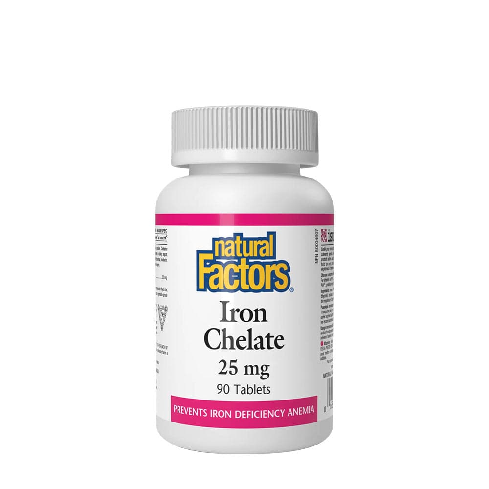 Natural Factors - Iron Chelate - 90 Tabs – Natural Factors förpackning