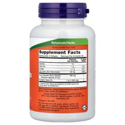 NOW Foods - Saw Palmetto Extract with Pumpkin Seed Oil and Zinc - 90 Capsules