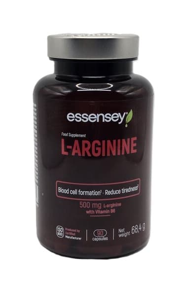 Essensey - L-Arginine, 500mg - 90 Caps – Essensey förpackning