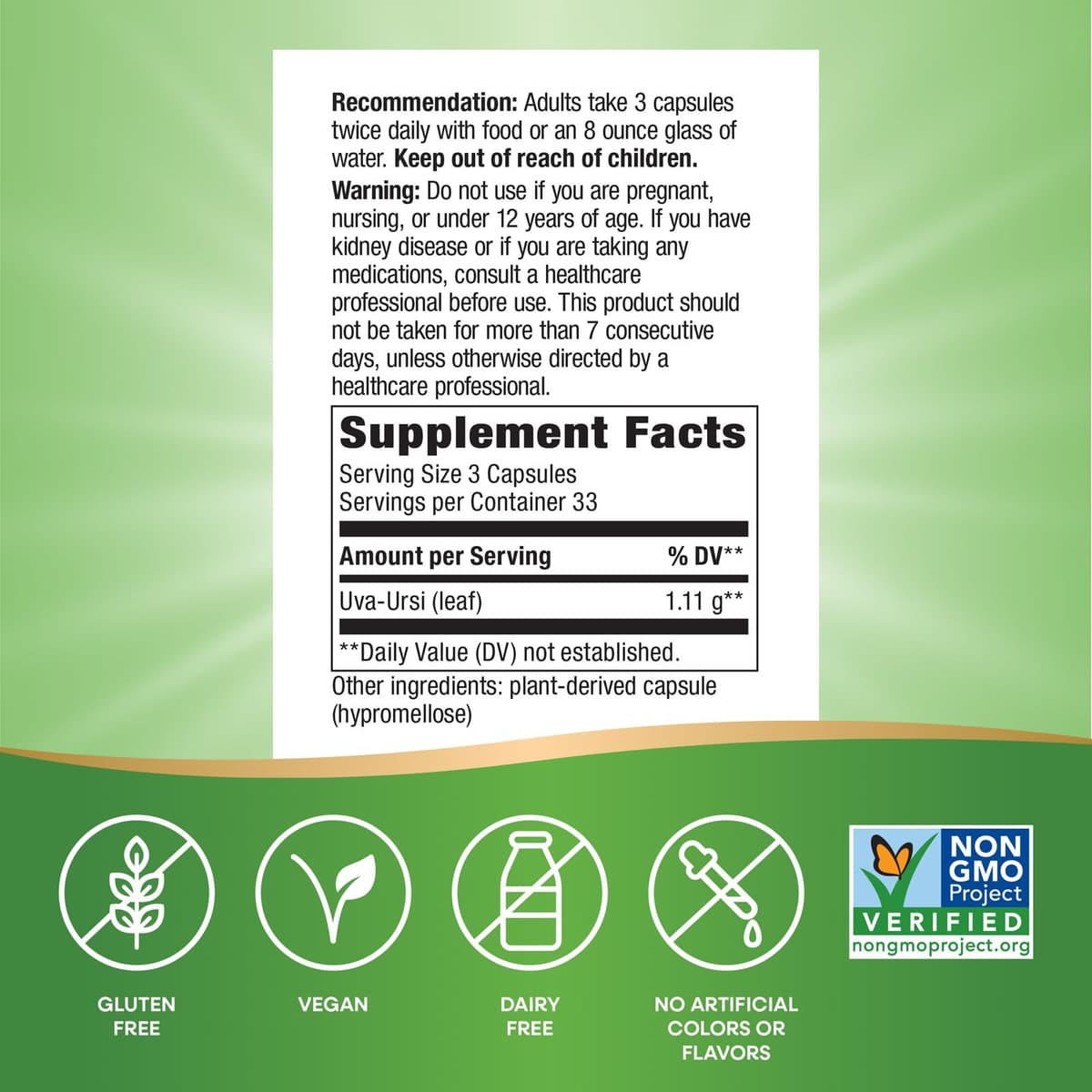Nature's Way - Uva-Ursi Blade - 100 Vcaps