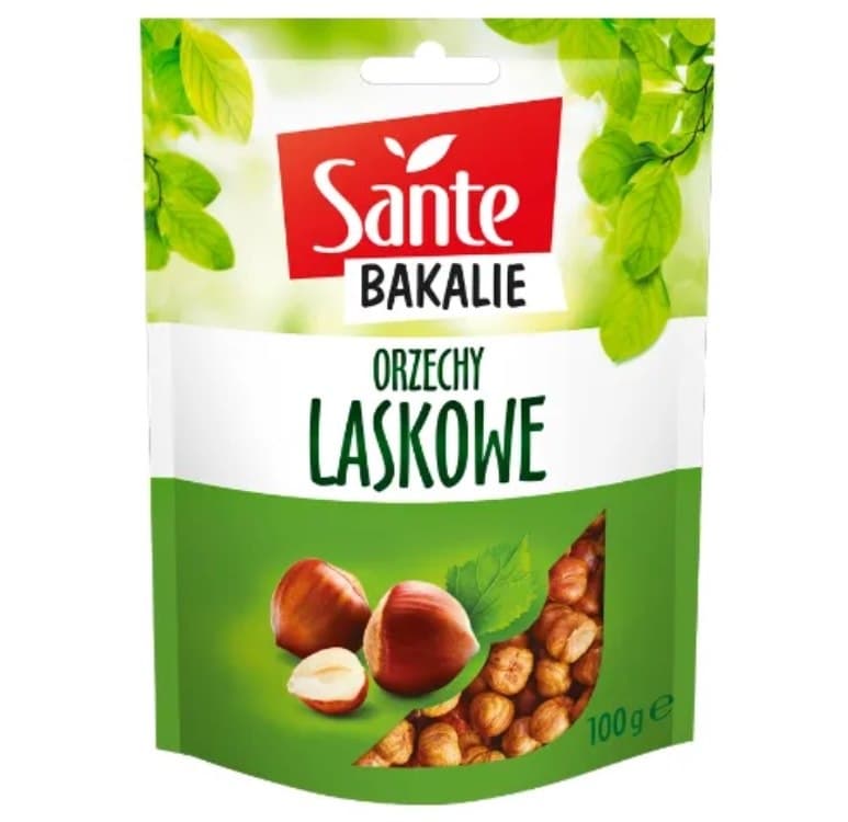 Sante - Bakalie Hazelnuts - 100g – Sante förpackning