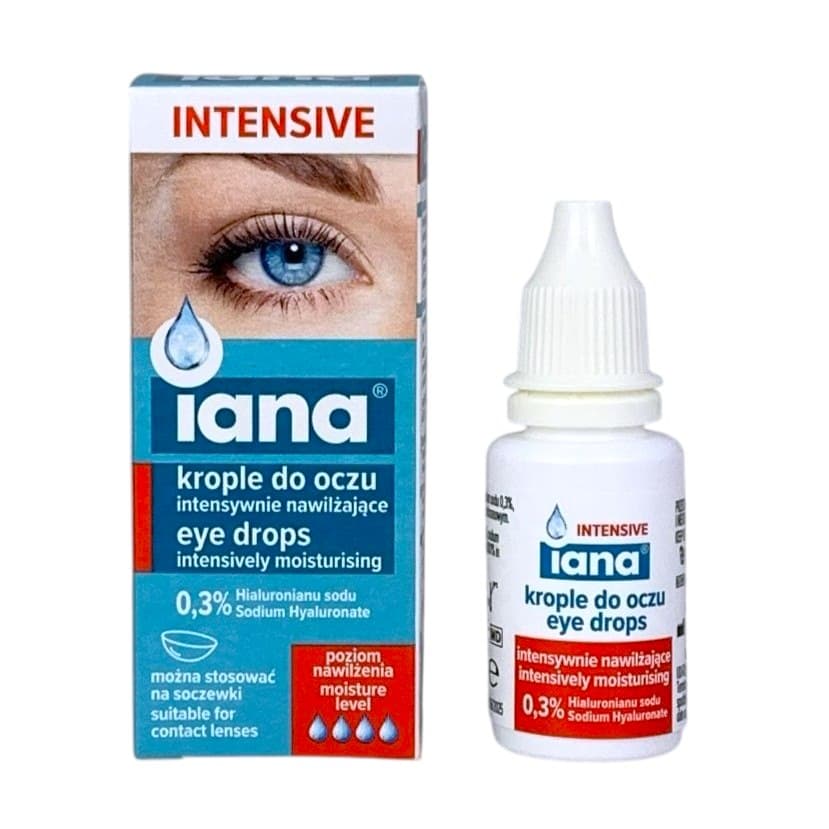 Iana - Intensiv øjendråber 0,3% Ha 10ml – Iana emballage