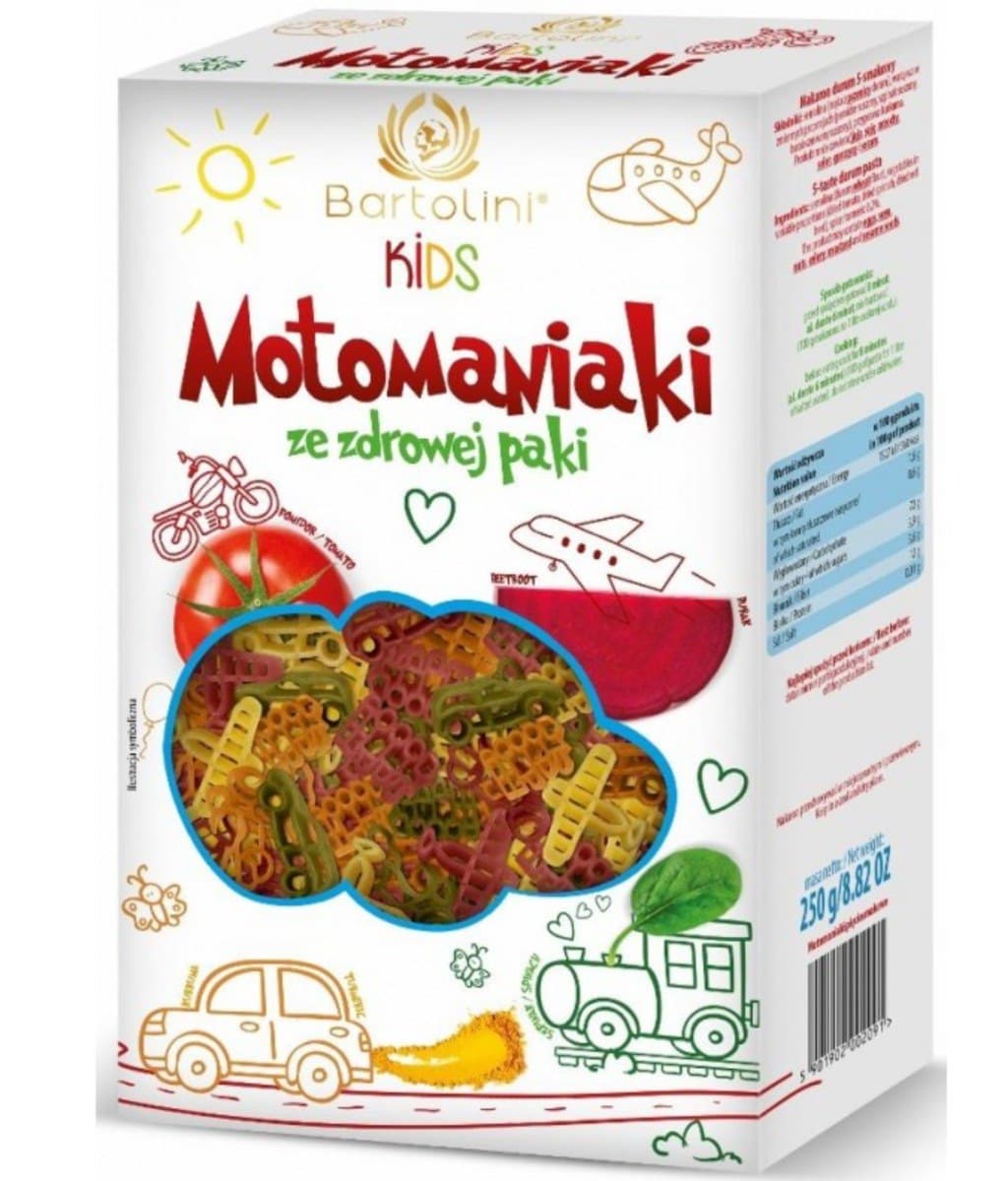 Bartolini - MotoManiaki Pasta - 250g – Bartolini förpackning