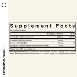 Codeage Liposomal Nadh+ - 60 V-kapseli - 60 Kasvipohjaista kapselia