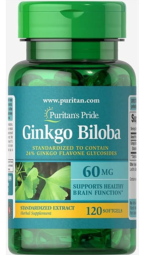Puritan's Pride - Ginkgo Biloba - Cognitive Support – Puritan's Pride förpackning