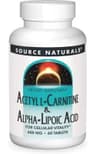Source Naturals - L-Carnitine & Alpha-Lipoic Acid - 60 Tabs