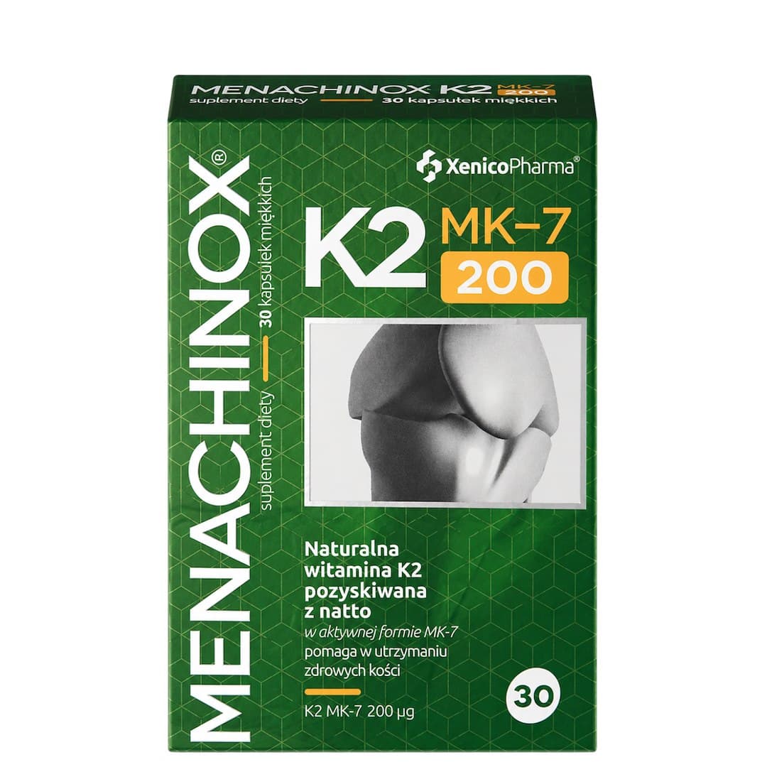 XENICO PHARMA - Menachinox K2 - 30 capsules – XENICO PHARMA förpackning