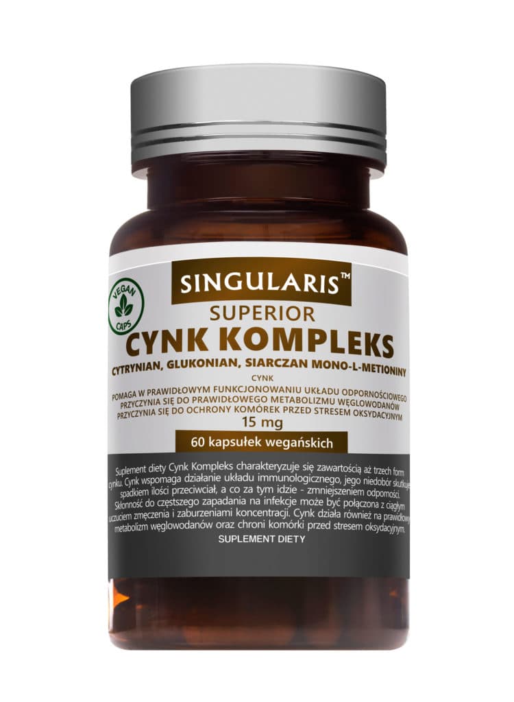 Singularis - Zinc Complex - 60 Vegan Capsules – Singularis förpackning