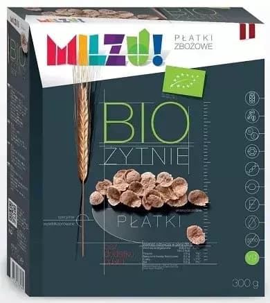 Milzu - Rye Oat Flakes BIO - 300g – Milzu förpackning