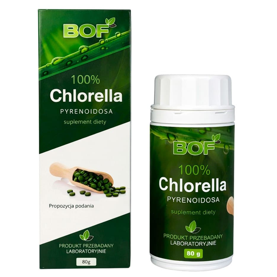 Bio Organic Foods - Chlorella Pyrenoidosa 400 Tabs – Bio Organic Foods förpackning