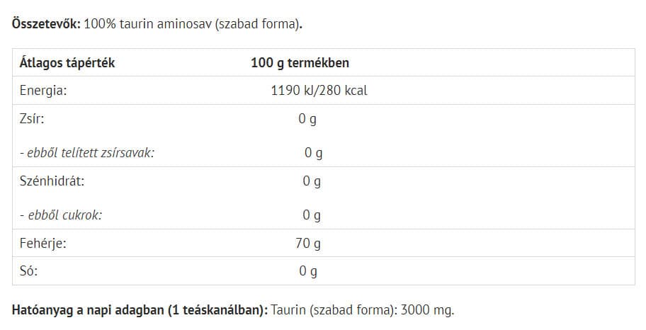Natur Tanya - Taurinpulver