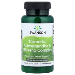 Swanson - Turmeric, Ashwagandha & Ginseng Complex - 60 Caps