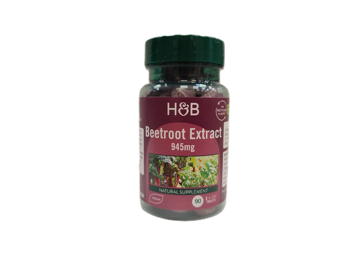 Holland & Barrett - Beetroot Extract, 945mg - 90 Tabs – Holland & Barrett förpackning