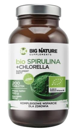 Big Nature - Spirulina + Chlorella Organic - 200 Tabs