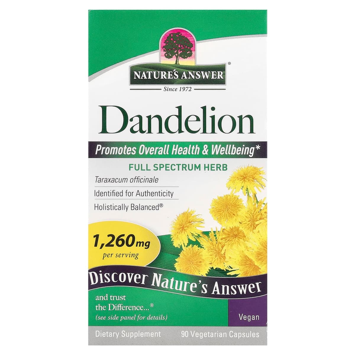 Nature's Answer - Dandelion Root - 90 Vcaps