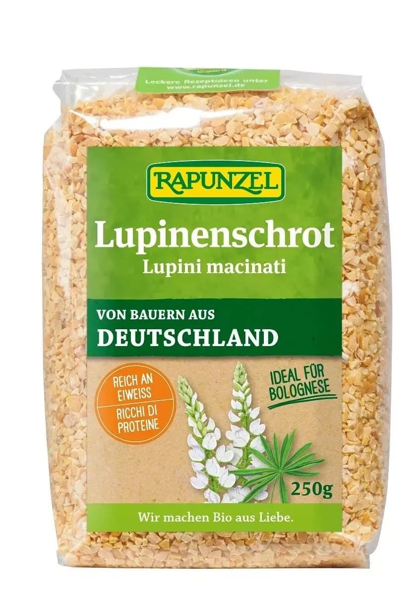 Rapunzel - Lupine Crumbles - 250g – Rapunzel förpackning