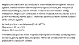 Viola Paris - Gel Vitamin Magnesium + B6-Vitamin - 90 mL