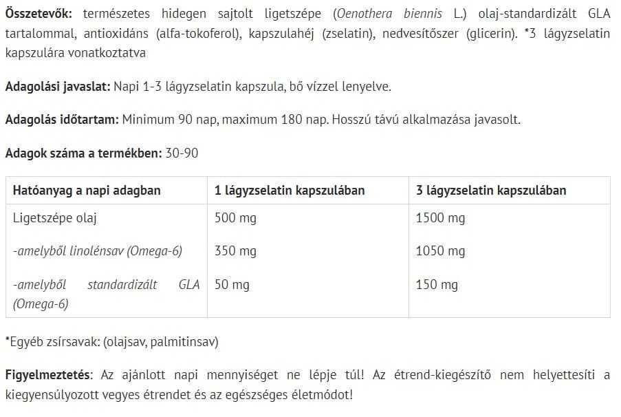 Natur Tanya - Evening Primrose Oil - 90 Caps