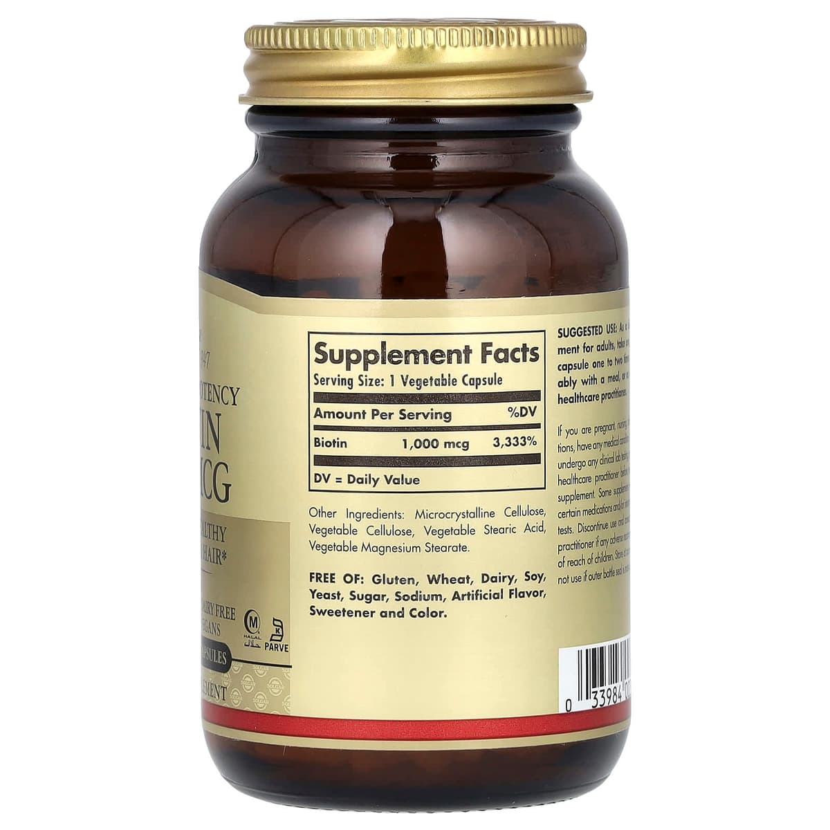 Solgar - Biotin - 1000mcg, 250 Caps