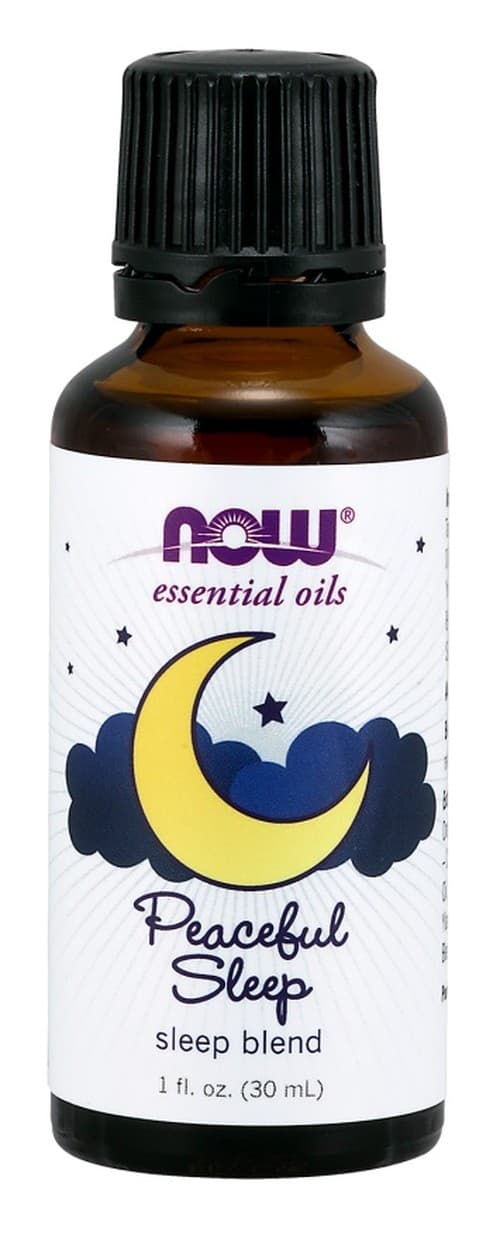 Now Foods - Peaceful Sleep Essential Oil Blend - 30ml – NOW Foods förpackning