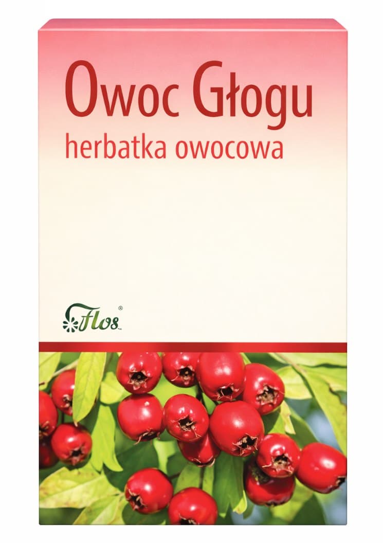 Flos - Hawthorn Fruit Tea - 50g – Flos förpackning