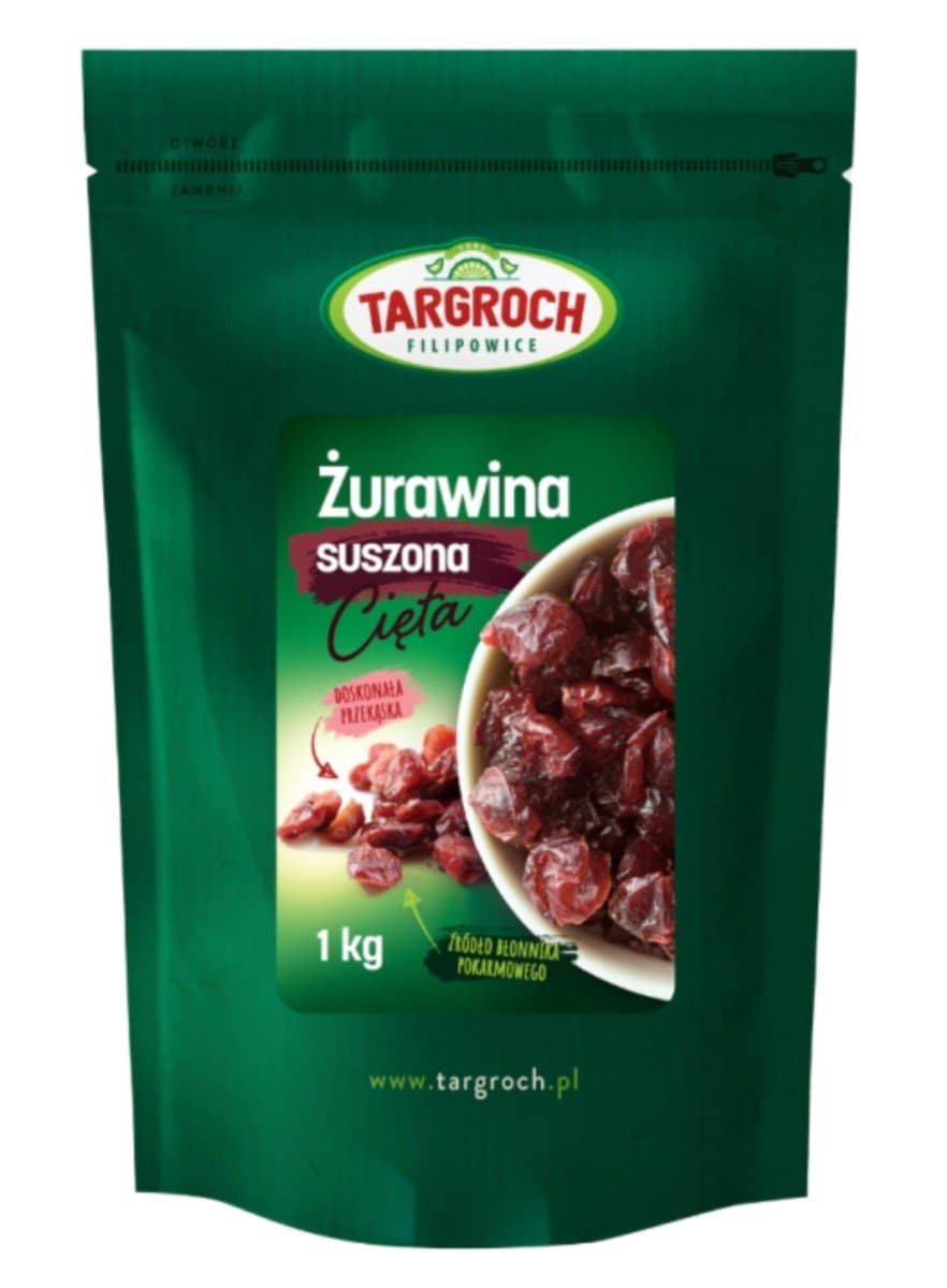 Targroch - Dried Cranberries - 1 kg – Targroch förpackning