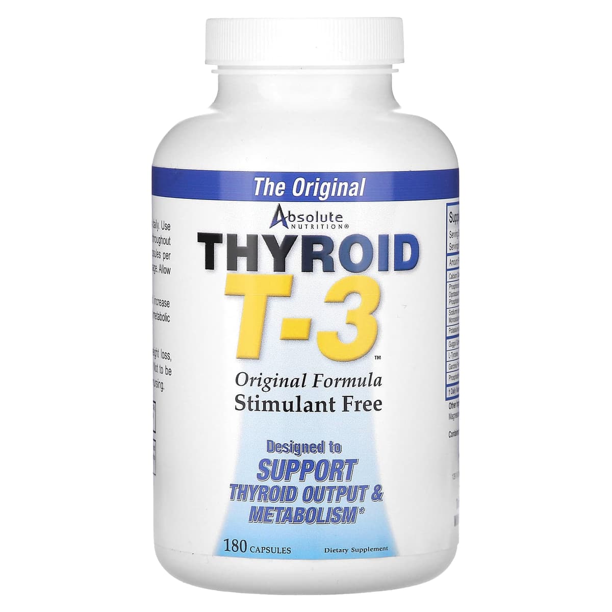 Absolute Nutrition - Thyroid T-3 - 180 kapsler