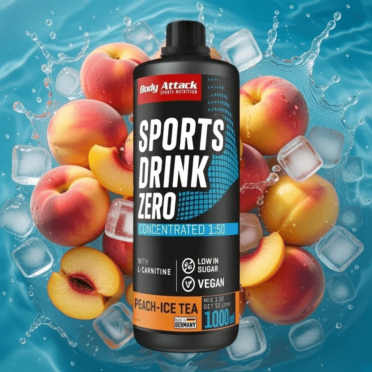 Body Attack - Sportdryck utan socker - 1000 ml – Body Attack förpackning