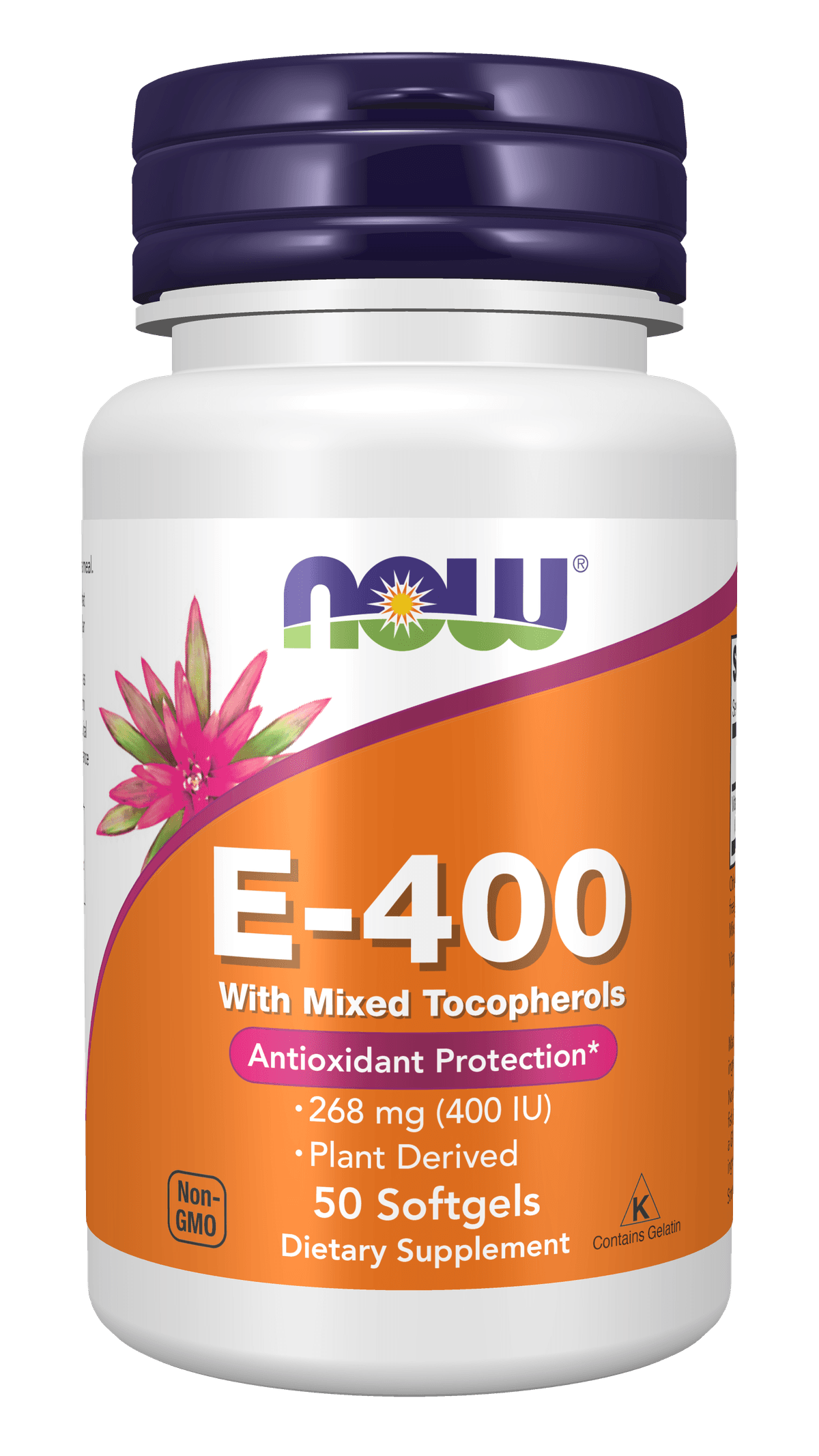 Now Foods - Natural E-400 - 50 Sgels