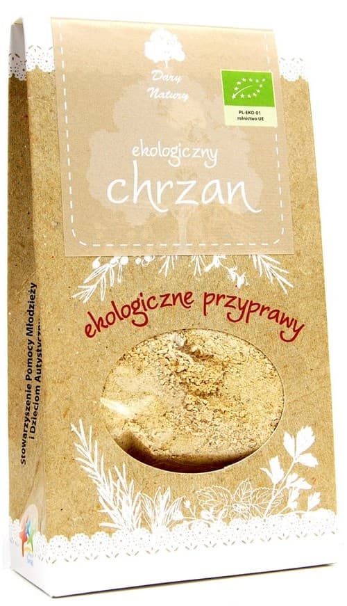 Dary Natury - Organic Horseradish - 40g – Dary Natury förpackning