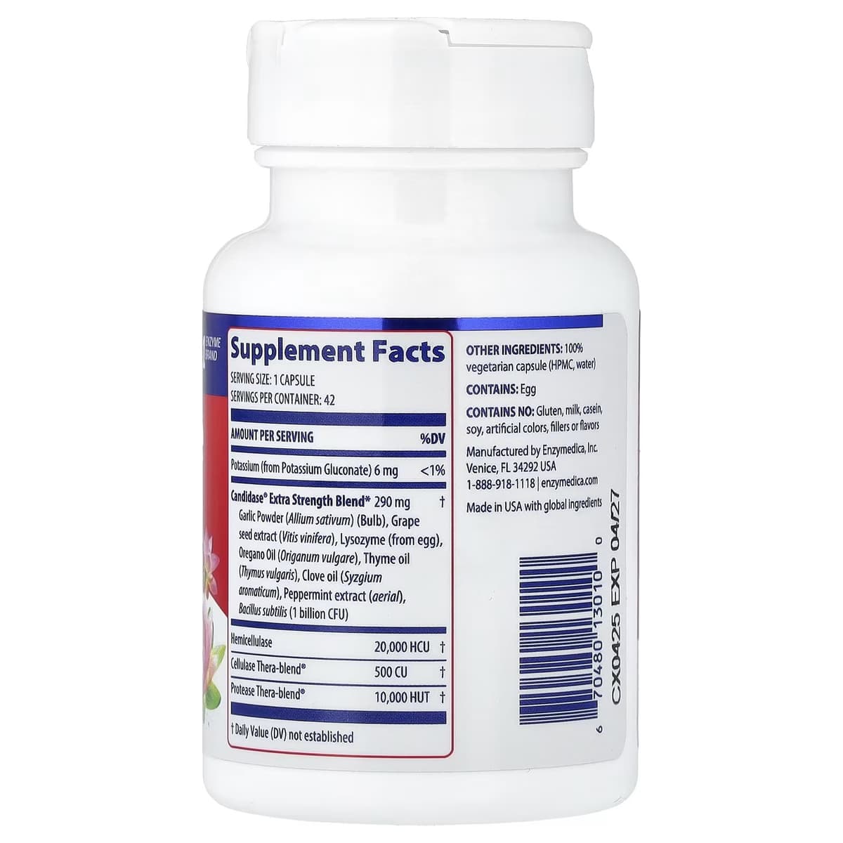 Enzymedica - Candidase Extra Strength - 42 Caps